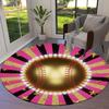 Metalball Round Area Rug,Carpet Rug for Living Room Bedroom Sofa Playroom Decor,Non-slip Floor Mat