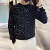 Spring 2024 Men's Sweater Patchwork Assorted Colors Skin-Friendly Fabric Fashion Versatile Top Casual Long-Sleeved Bottoming Shirt