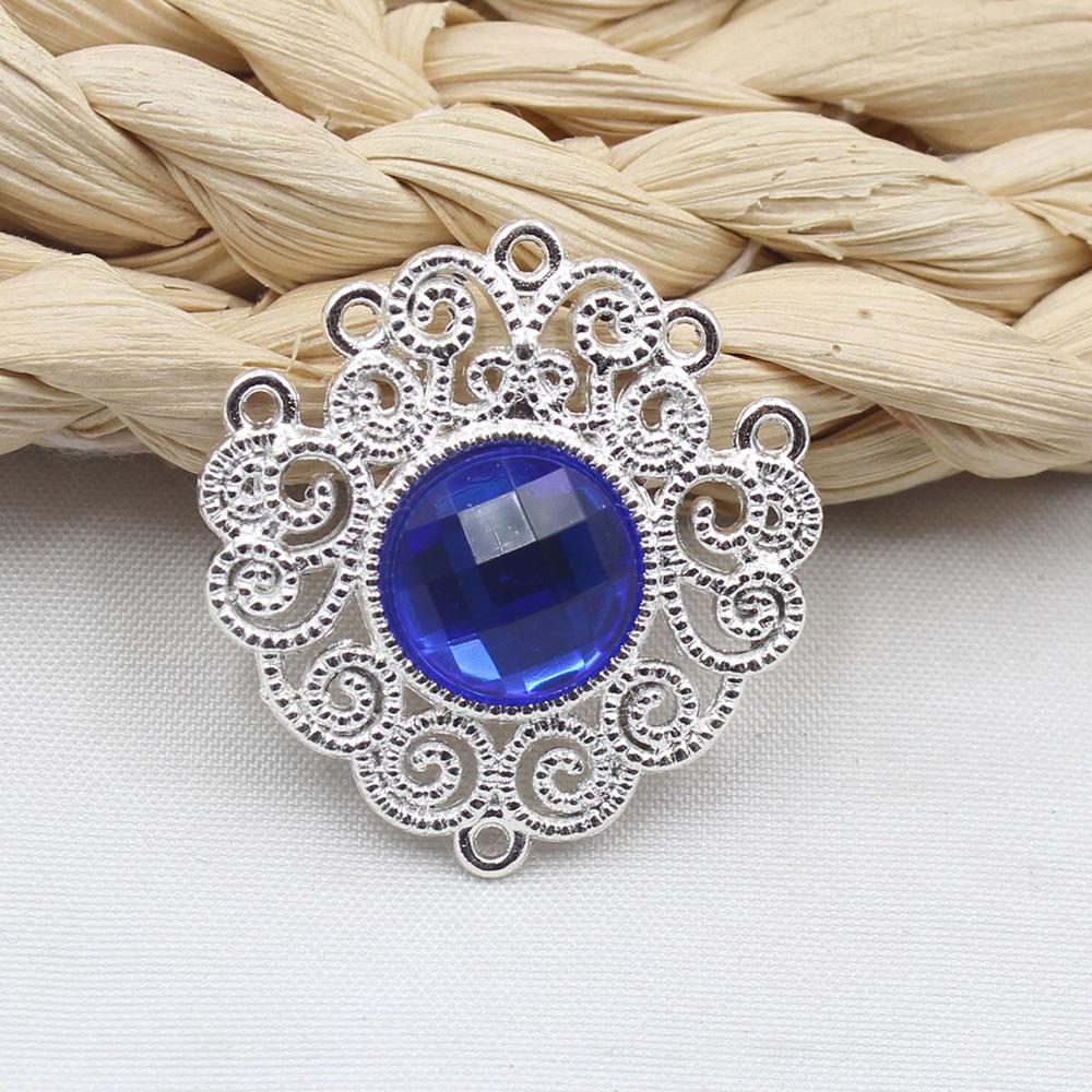 

Fashion 10 pieces 30MM circular pendant connector DIY men s and women s necklace headwear belt earrings alloy accessories