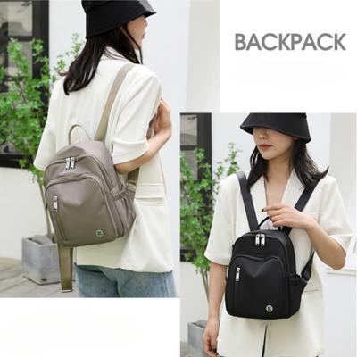 Sac à dos en tissu nylon tendance populaire, surface douce, imperméable, multicouche, antivol, grande capacité