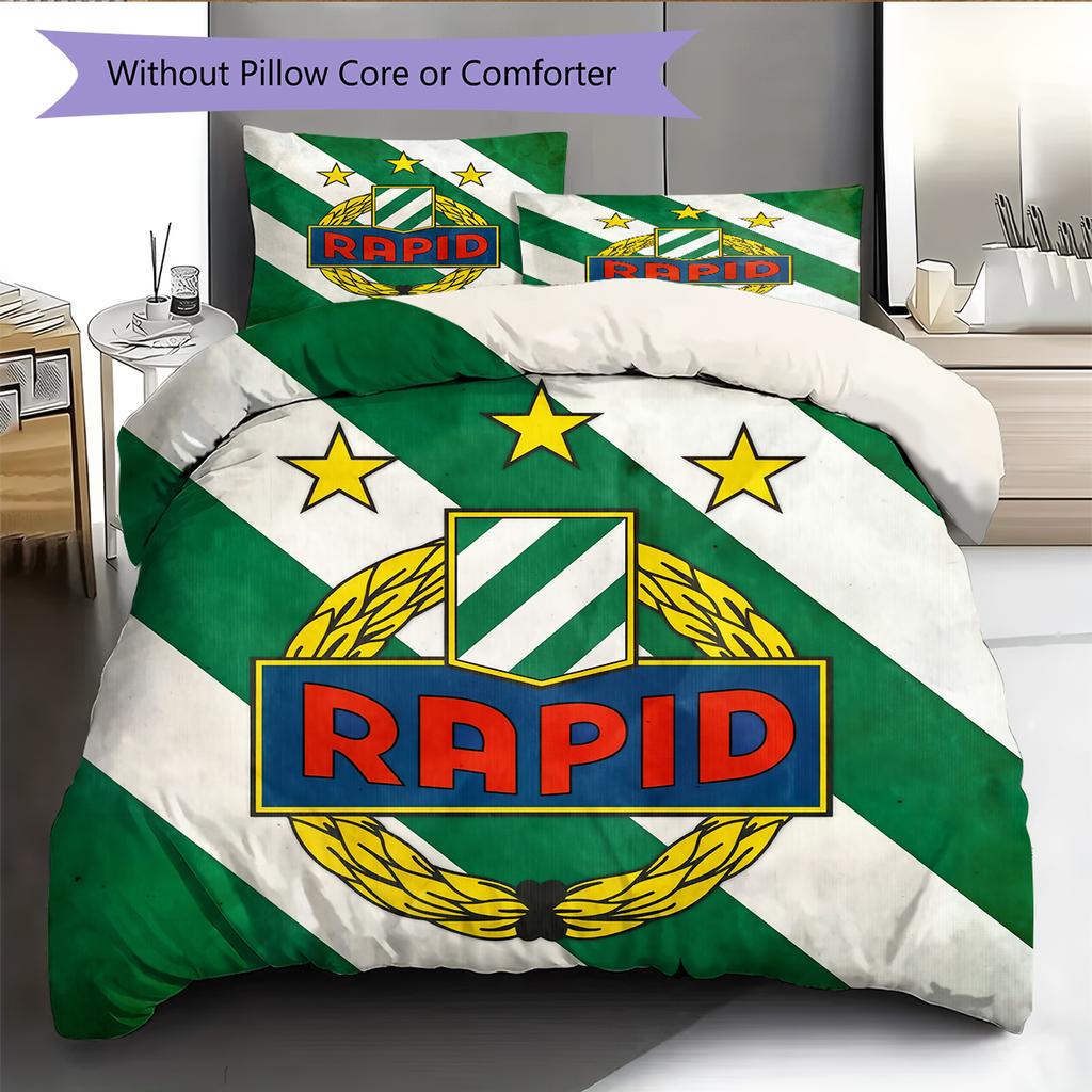 Biancheria da letto con motivo Rapid Wien Decorazione per la casa Regalo di compleanno e festival (1 * copripiumino + 2 * federa, senza nucleo)