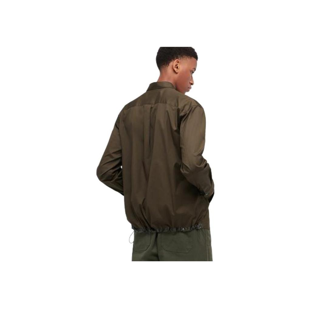 Uniqlo X Jil Sander Collaboration Casual Long Sleeve Shirt Men Shirts Olive 446428-56
