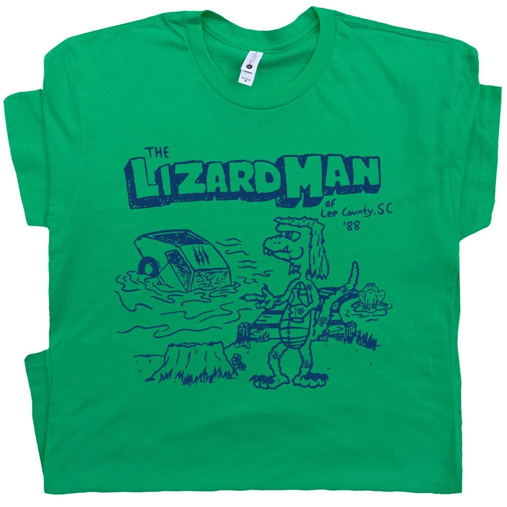

Lizardman Shirt Cryptozoology T Shirts Weird Cryptid Strange Unusual Graphic 2XL