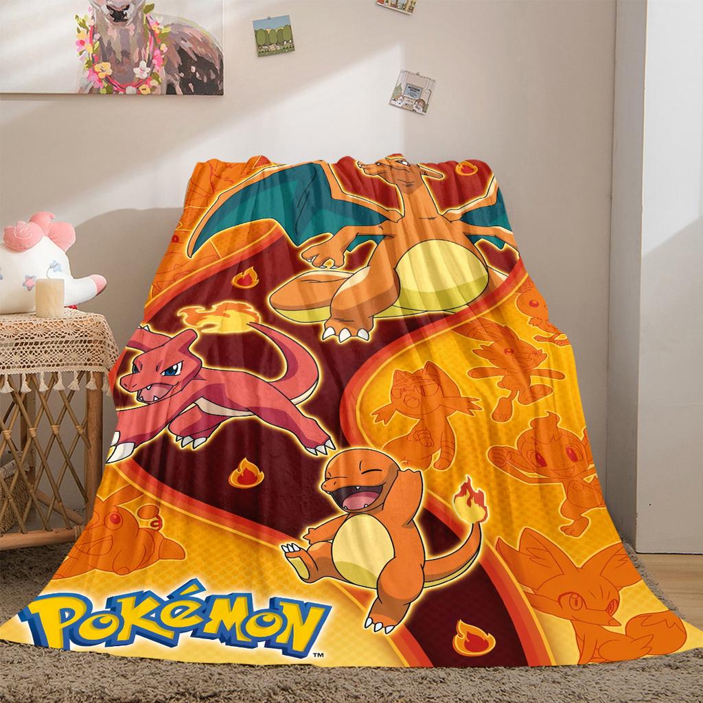 Pocket Monster Anime Weiche Flanelldecke Leichte Gemütliche Mikrofaserdecke für Sofa Bett LXR122