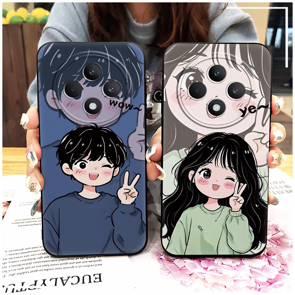 Back Cover Anti-knock Phone Case For OPPO Reno12F 5G/Reno12 FS/F27 5G Couple Cute Dirt-resistant Soft Case Full Wrap TPU