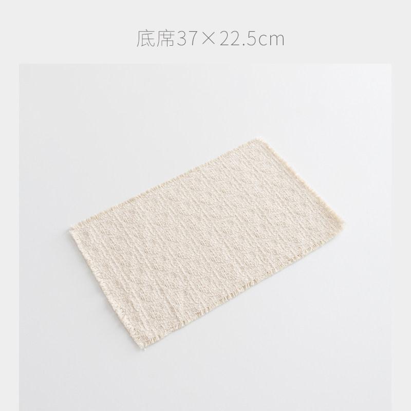 Embroidered tea mat, new Chinese Zen style absorbent tea mat, antique style double layer place mat
