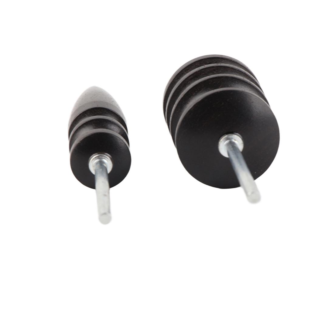 2 Pcs  set Leathercraft Carving Tool Handmade DIY Leather Edge Slicker Round Wood Burnisher