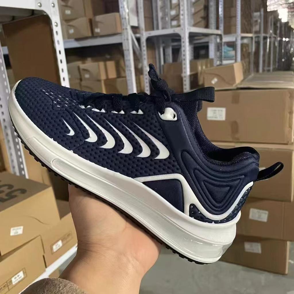 Manufacturer 2025 Spring New Men's Shoes Lace-up Soft-soled Casual Sports Shoes Low-top Mesh Breathable Running Shoes