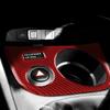 Sdbn7 Real Soft Carbon Fiber Car Cup Holder Panel Sticker Accessories For SEAT Leon MK2 1P 2005 2006 2007 2008 2009 2010 2011 2012