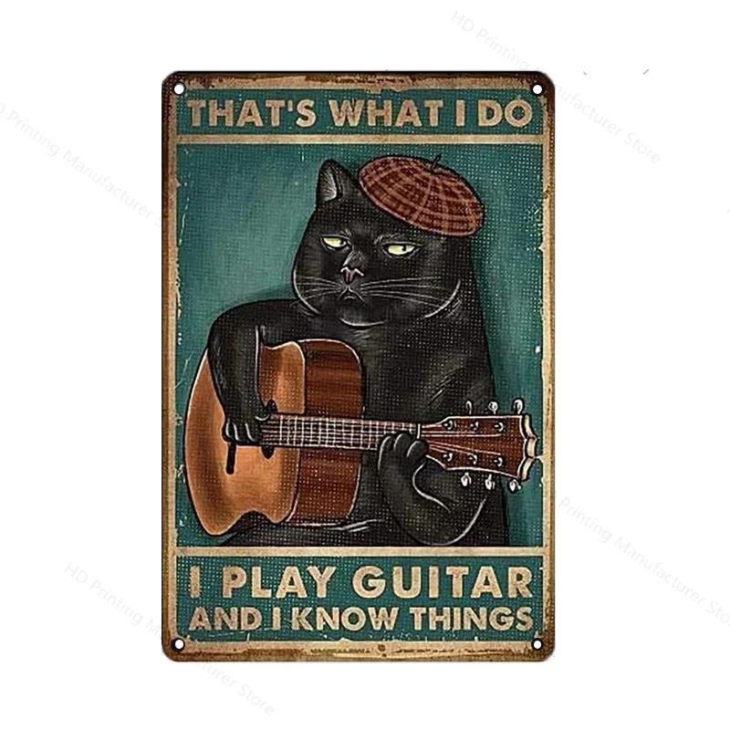 Black Cat Women Metal Sign Vintage 30 *20cm Tin Plaque Coffee Yoga Bedroom Club Decoration Home Vintage Art Plate Wall Poster