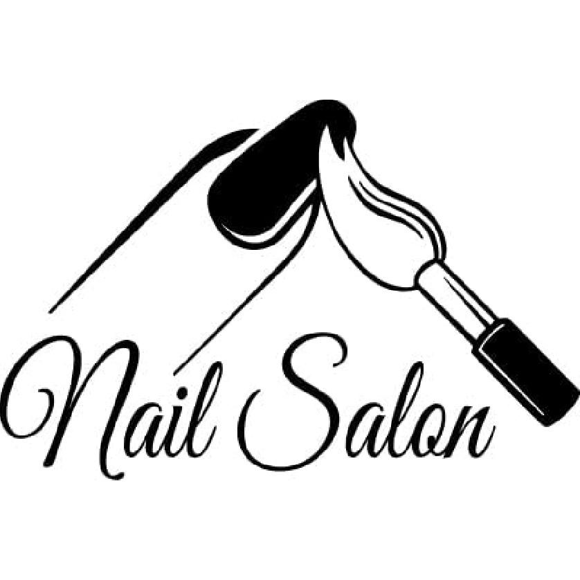 Girl Lips Beauty Salon Manicure Nail Service Art Wall Sticker Vinyl Decal Mural for Bedroom Dressing Table Living Room Home Decoration 23 X 18 In