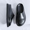 Fashion Non-Slip Leisure Walk Slippers Casual Leather Male Muller Shoes New Design Mens Lazy Walking Shoes Slip on Man Half Drag Sandals