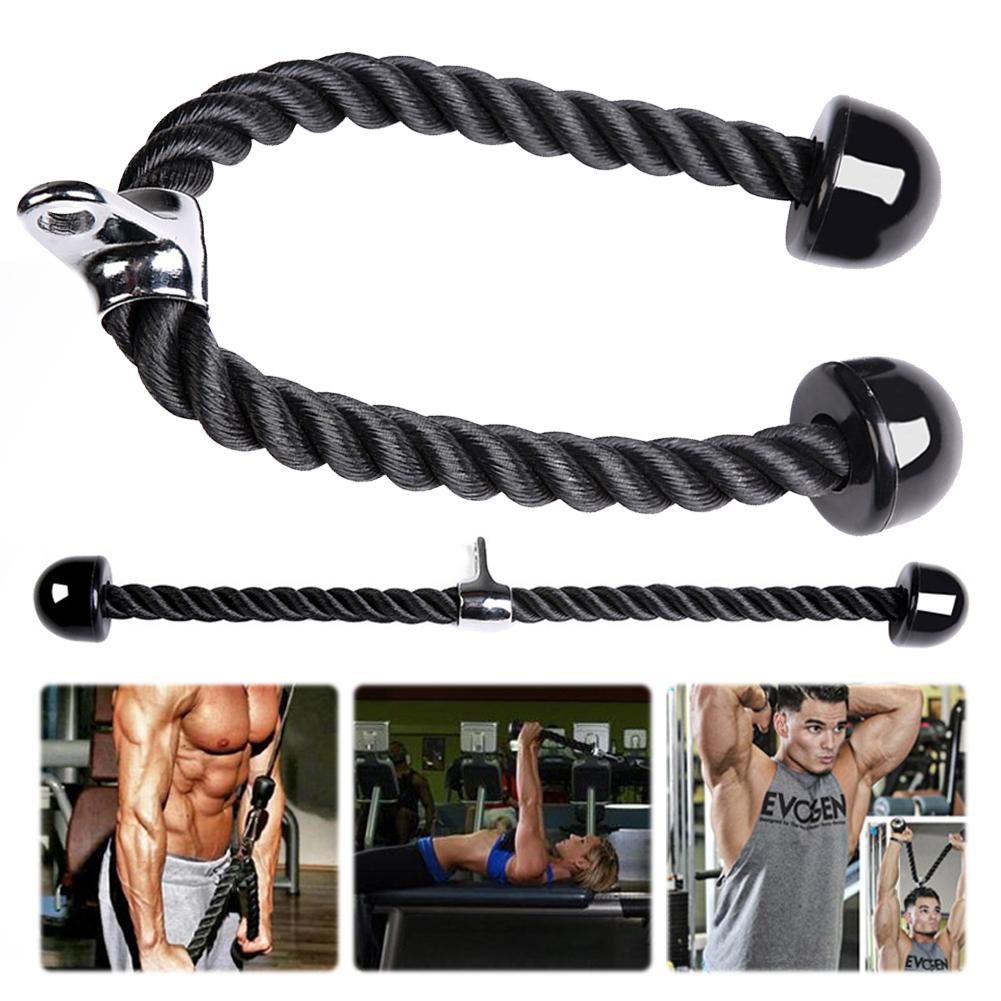 Tricep Rope Tricep Pull Down Rope Biceps Triceps Back Shoulder Exerciser Triceps Rope Cable Attachment for Gym Home China Mainland