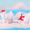 Home Decoration Craft Garden Decor Polar Bear Figurines Ornament DIY Accessories Christmas