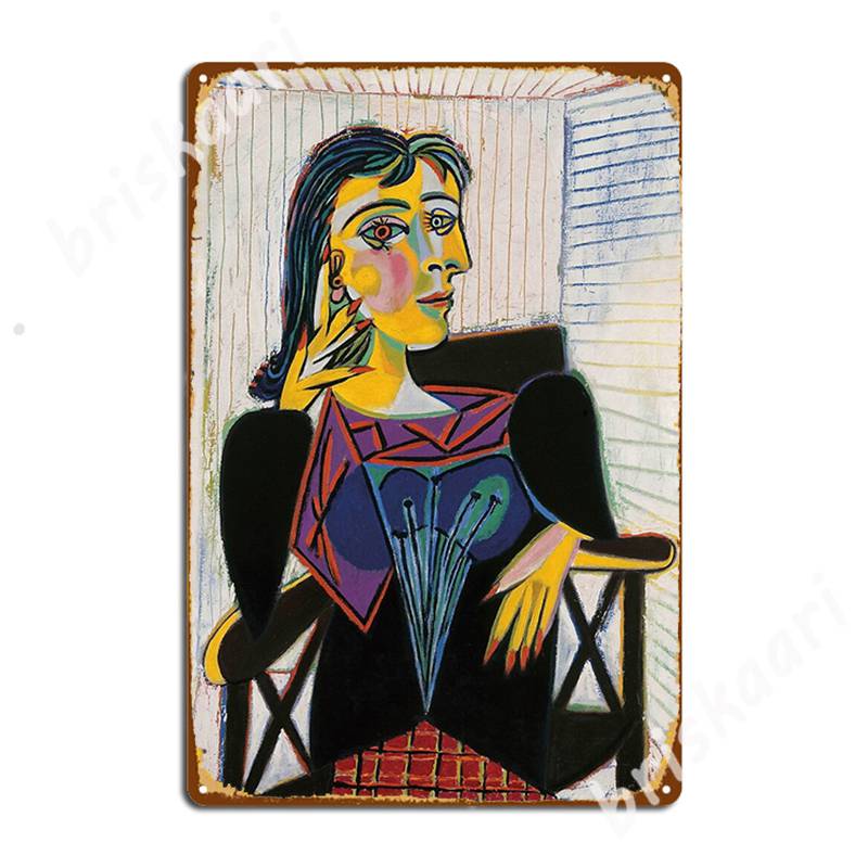 

Pablo Picasso Portrait Of Dora Maar Wall Art Metal Signs Wall Decor Cinema Kitchen Bar Cave Funny Tin sign Posters 20x30cm
