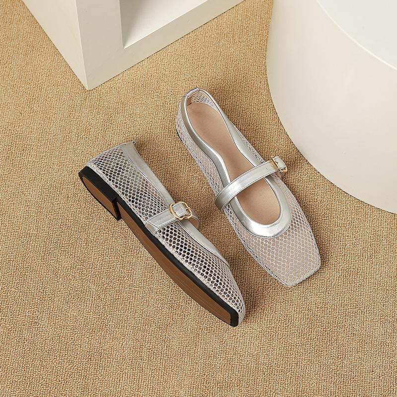 Fashion 2025 women Summer Luxury s MS Hollow Sandals Women Flats Shallow New Beach Shoes Comfort Retro Female Flat shoes