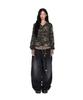 Aakam Camouflage Waffle Zip-Up Hoodie (Khaki)