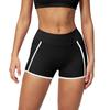 Women's High Waist Yoga Shorts Slim Fit Stretchy Athletic Running Workout Gym Shorts with Contrast Trim for Fitness Training