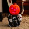 DIY Pumpkin Head Light Cartoon LED Lanterns Halloween Knight Pumpkin Lantern  Haunted House