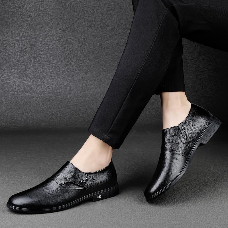 Mode Echte Leder Kleiderschuhe Formal Braun Elegant Herrenschuhe für Männer Lässig Business Sozial Hohe Qualität Party Hochzeit Slipper