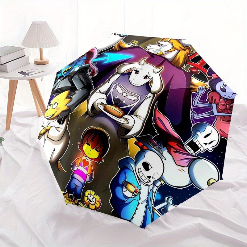 1pc Undertale, Characters Themed High-quality Umbrella,Automatic Opening and Closing Umbrella,Multi-functional Umbrella G0811170