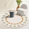 Simple Circular Carpet Living Room Dirt Resistant and Wear-resistant Floor Mat Bedroom Bedside Carpet