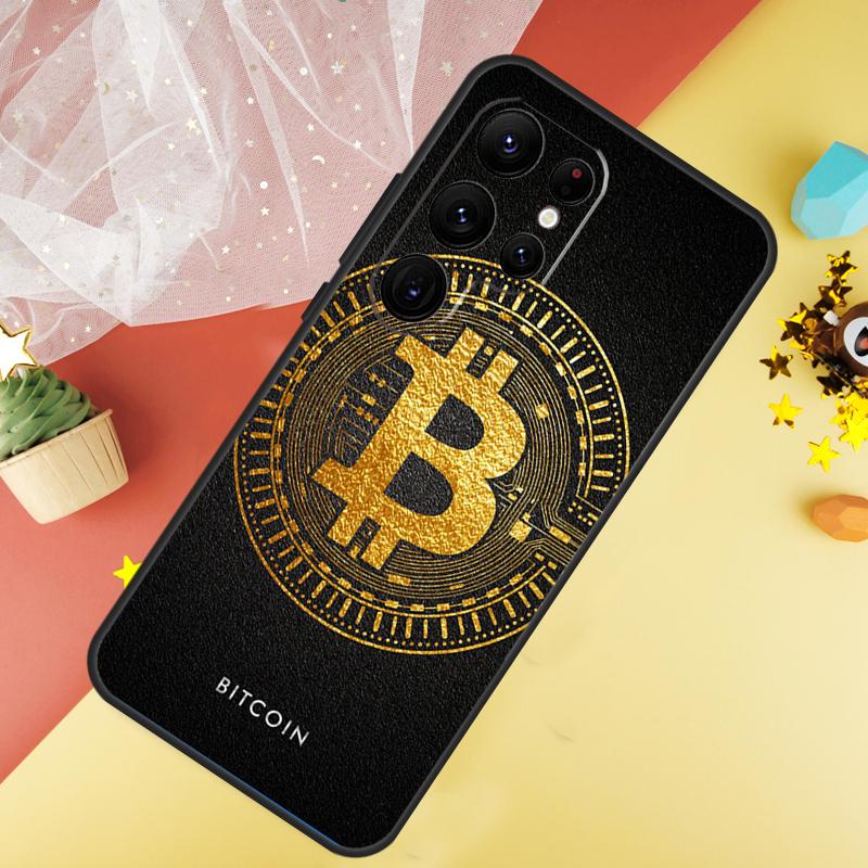 Bitcoin Case For Samsung Galaxy S22 S23 S24 Ultra S8 S9 S10 Plus Note 10 20 Ultra S20 S21 FE Cover