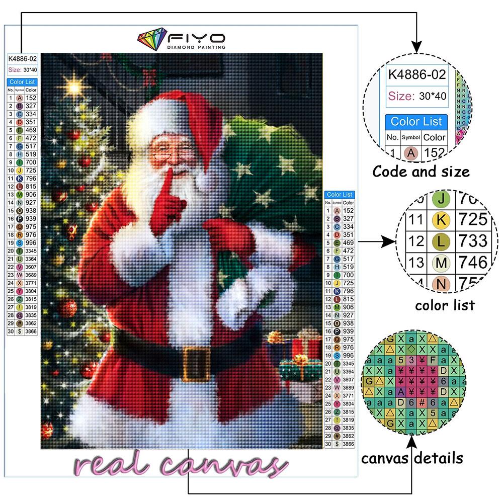 5D DIY Diamond Painting Cross Stitch Christmas Tree Santa Snowman Diamond Embroidery Mosaic Wall Art Home Decoration