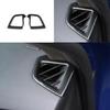 Carbon Texture L&R Steel Dashboard AC Air Outlet Vent For Cadillac CT5 -