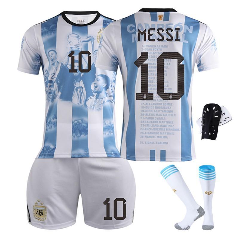 2324 Argentina World Cup Championship Commemorative Edition Jersey No. 10i11 Di24 Enzo Football