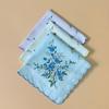 Flower Handkerchief Set, 18Pcs Soft Cotton Cloths with Scalloped Trim for Personal Wiping, Table Settings, and Small-Item