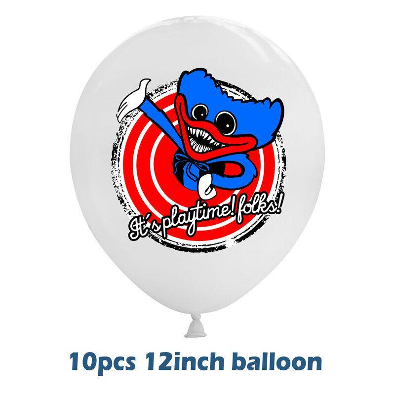 Decorațiuni Premium Set de Baloane și Toppere pentru Tort Petrecere de Ziua de Naștere Poppy Playtime Huggy Wuggy