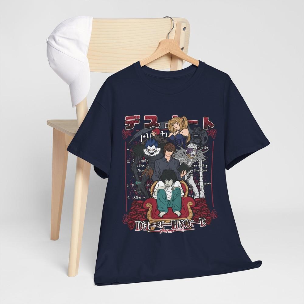 Death Note L TShirt Kira Ryuk Unisexga Strip Horror Anime Gift tee Soul Eater M