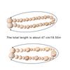 Vintage Wood Beaded Curtain Holders Tiebacks 6Pieces Set Window Drape Holdback for Bedroom and Living Room Decoration