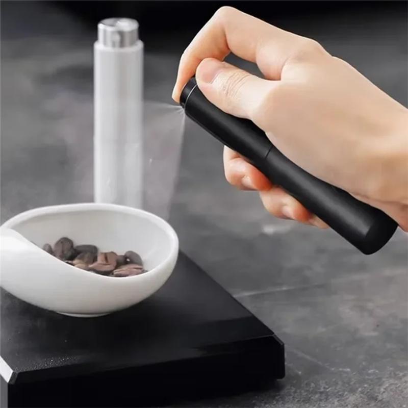 Wooden Coffee Bean Dosing Cup With Bottle Set Solid Wood Bean Measuring Tray Dispensing Bottle Wood Dish For Home Use