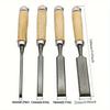 4 Pcs Wood Carving Chisels Set Professional for Woodworking with Ergonomic Wood Carving Tools DIY Auxiliary Tools Woodworking Chisels