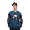 Nike Air Crew Fleece Lässiger Rundhals-Pullover Colorblock Langarm-Sweatshirt Herren-Sweatshirt Blau 928636-474