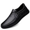 Men's Genuine Cowhide Leather Loafers - All-Season Soft Sole Breathable Business Shoes for Spring & Autumn