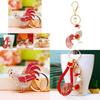 Charming Rhinestone Rooster And Hen Car Keychain Accessory For Women With Creative Design