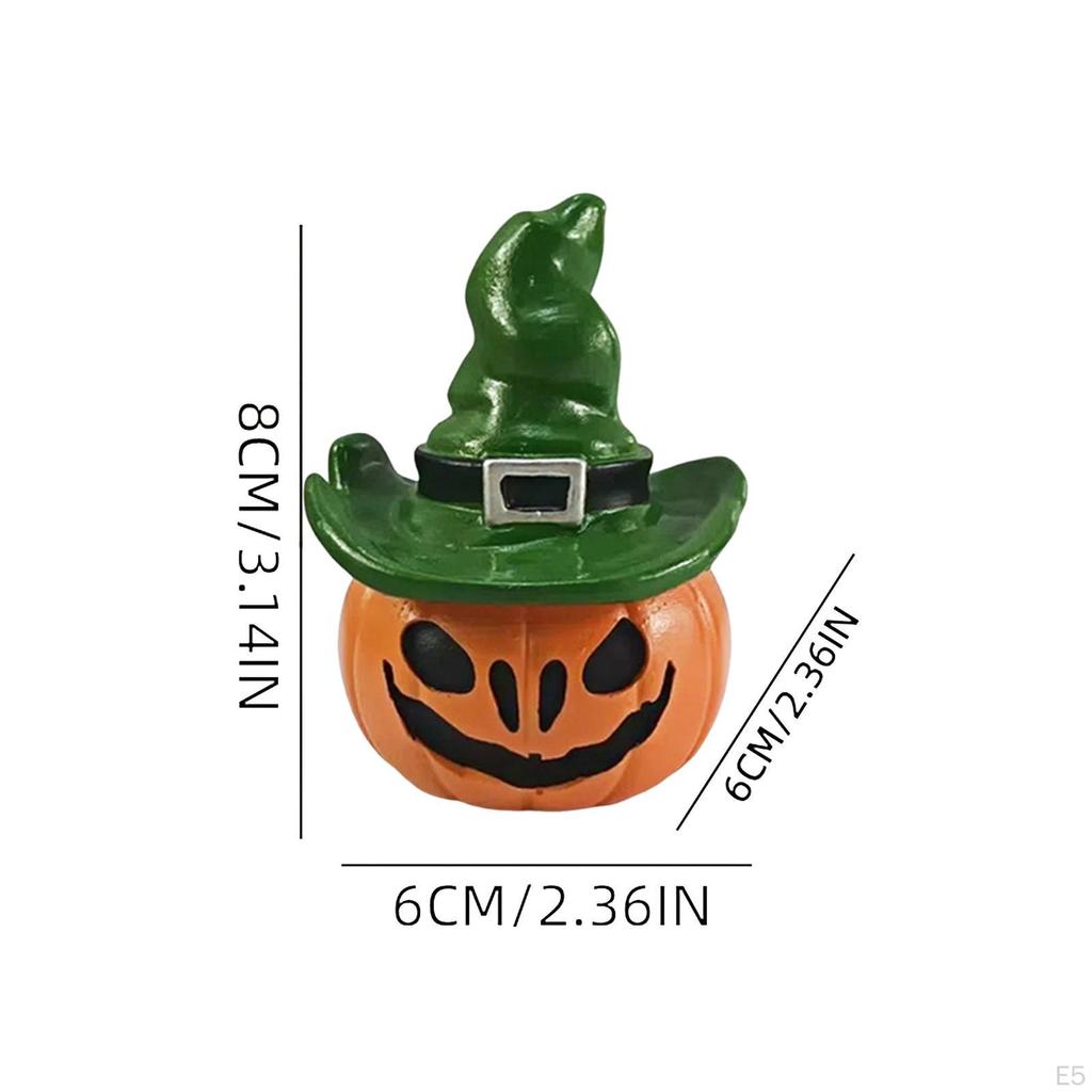 Miniature Pumpkin Figurine Desktop Ornament Fairy Garden Decorations Crafts Halloween Decor