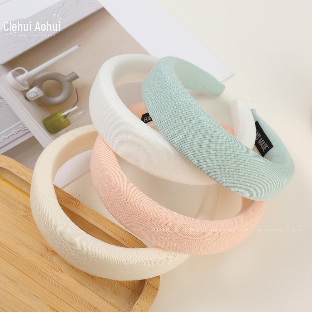 Korean Style Wide Brim Headband: Summer Solid Color Hair Accessory for Women