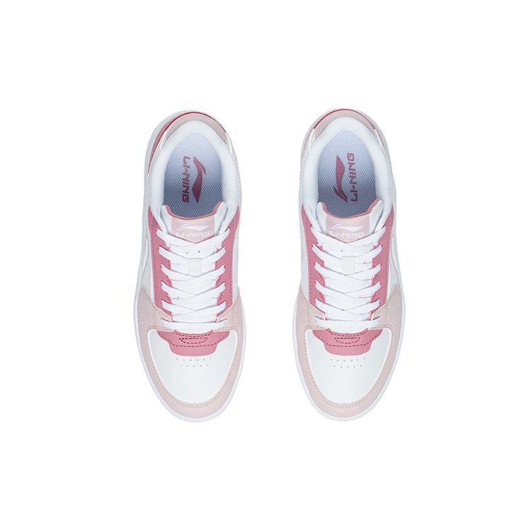 Li Ning Star River Casual Versatile Slimming White Sneakers Non-Slip Shock Absorbing Durable Breathable Low-Top Skate Shoes Women sneakers AGCS254-3