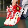 Herbst/Winter Leder Kinder Drehverschluss Basketballschuhe Jugend Kinder Sport Basketballschuhe
