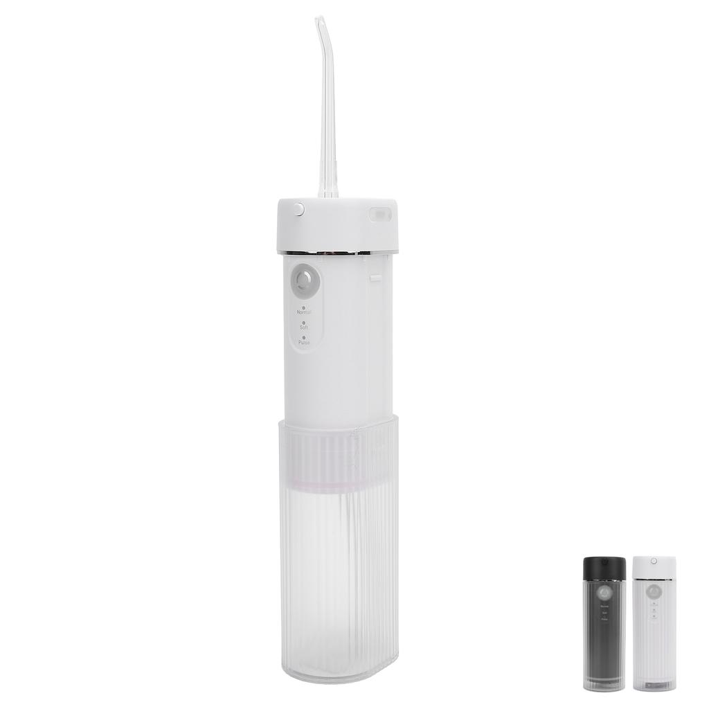 Mini Water Dental Irrigator IPX7 Water Resistant 190 ML Expandable Tank 130PSI 3 Mode Water Teeth Cl