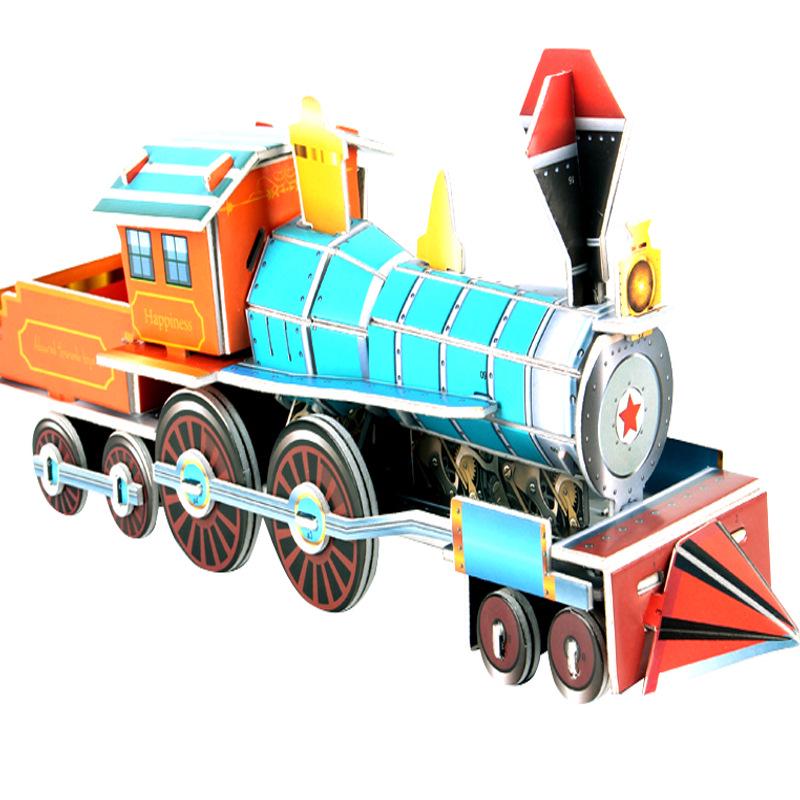 Kids 3D Stereo Puzzle Cartoon House Castle Building Model DIY Handmade Early Learning Educational Toys Gift for Children