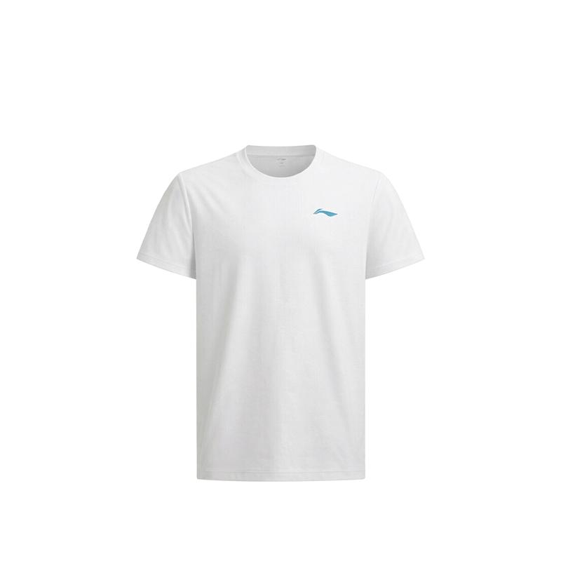Li Ning T Shirts Unisex Standard White Crew Neck AHST348-22 120