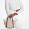 Michael Kors MK Pratt Logo Borsa Tote con Zip Borsa Shopping Borsa a Spalla Crossbody Borsa a Mano in Tela Rivestita Piccola Borsa Tote da Donna 35S4G3FM1B-0200