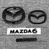 For New Mazda 6 ATENZA glossy black Car Front Grille Hood Rear Trunk Badge Logo Replaced Sticker h5