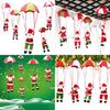 Charming Santa Claus Snowman Christmas Home Ceiling Decoration Parachute Doll Toy
