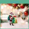 Santa Festive Acrylic Car Accessory Holiday Theme Vehicle Decoration Pendant